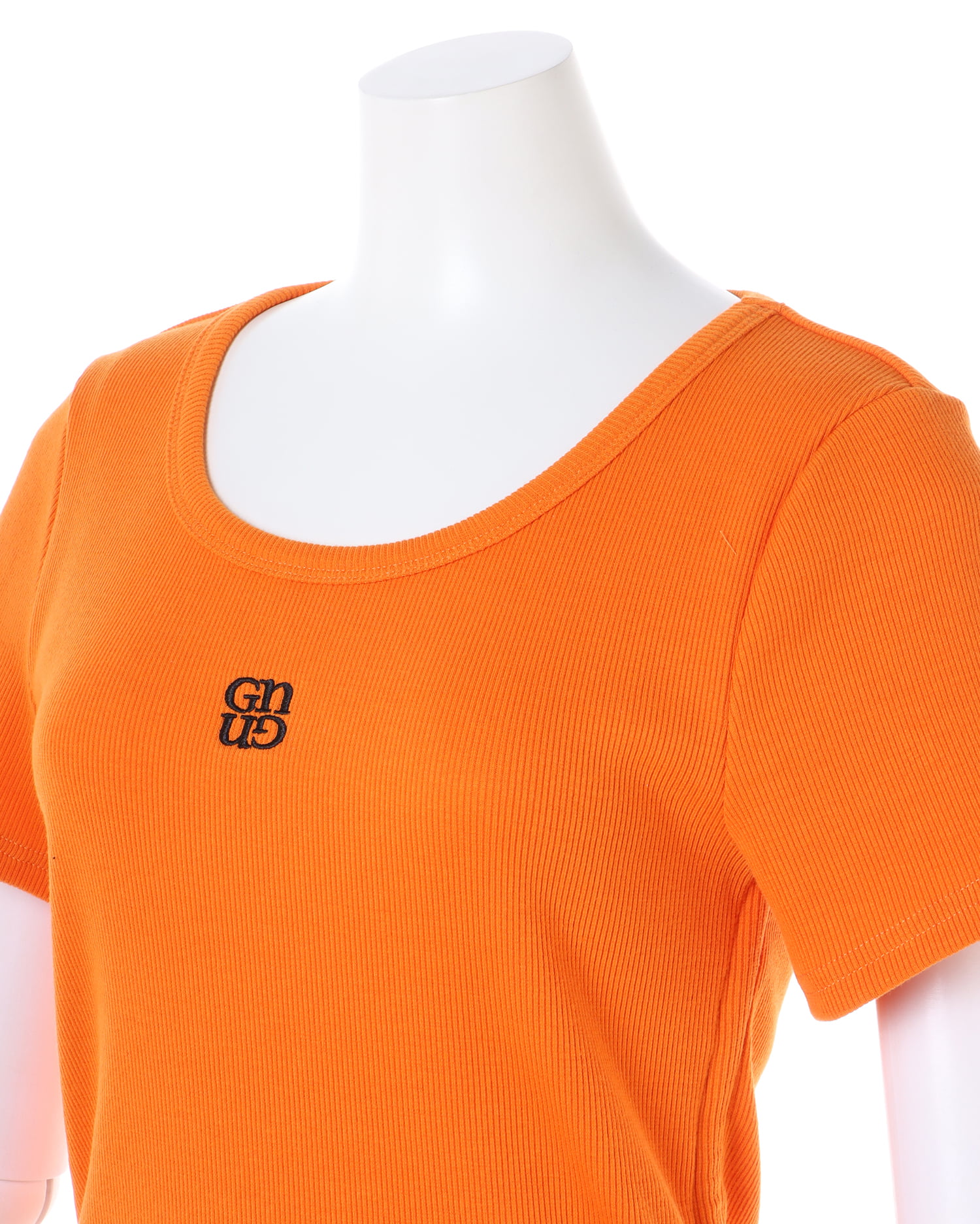 胸刺しゅうロゴサイドギャザーリブTシャツ｜INGNI(イング) 公式