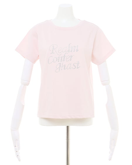 INGNI（イング） ラインストーンロゴTシャツ ﾗｲﾄﾋﾟﾝｸ