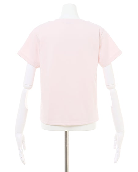 INGNI（イング） ラインストーンロゴTシャツ ﾗｲﾄﾋﾟﾝｸ