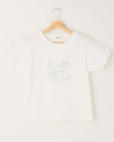 ラインストーンロゴTシャツ