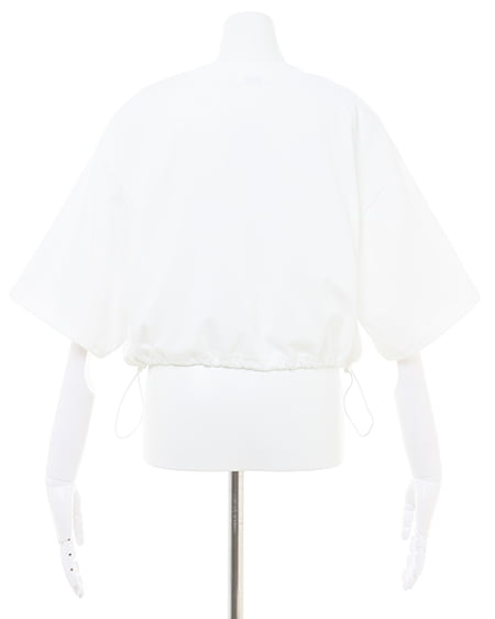 INGNI（イング） 裾ドロストパールビジューロゴTシャツ ｵﾌﾎﾜｲﾄ