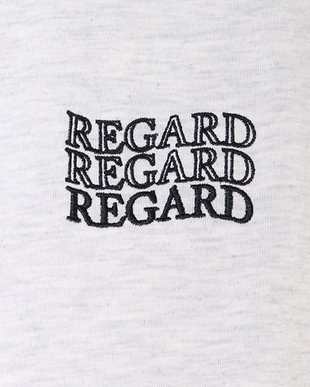 INGNI(イング) ハーフZIP襟配色胸ロゴショート丈Tシャツ オートミール