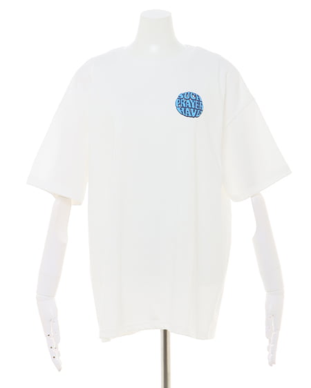 INGNI（イング） BackサークルロゴチュニックTシャツ ｵﾌﾎﾜｲﾄ/ﾌﾞﾙｰ