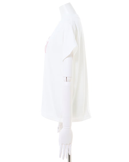 INGNI（イング） sweet刺しゅうロゴTシャツ ｵﾌﾎﾜｲﾄ/ﾋﾟﾝｸ