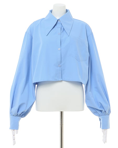 INGNI(イング) バリモアカラーショートシャツ サックス/ブルー