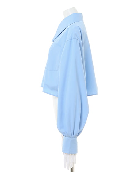 INGNI(イング) バリモアカラーショートシャツ サックス/ブルー