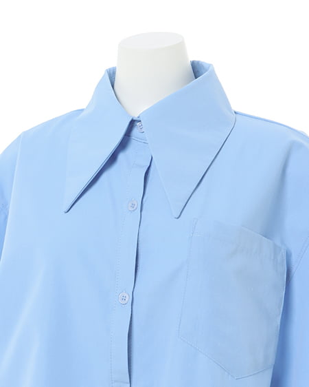 INGNI(イング) バリモアカラーショートシャツ サックス/ブルー