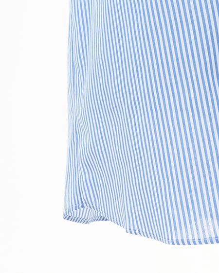 INGNI(イング) 袖ドロスト/シャツ オフブルー/ストライプ