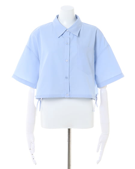 INGNI(イング) サイドドロストショート半袖シャツ サックス