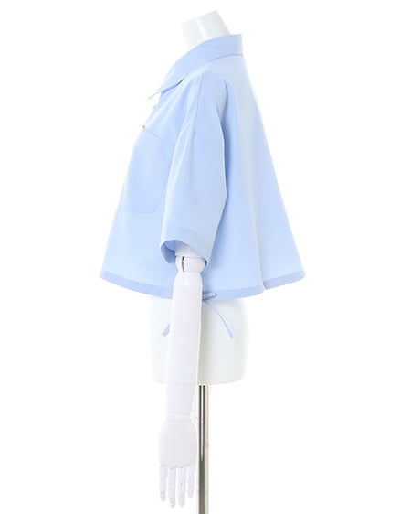 INGNI(イング) サイドドロストショート半袖シャツ サックス