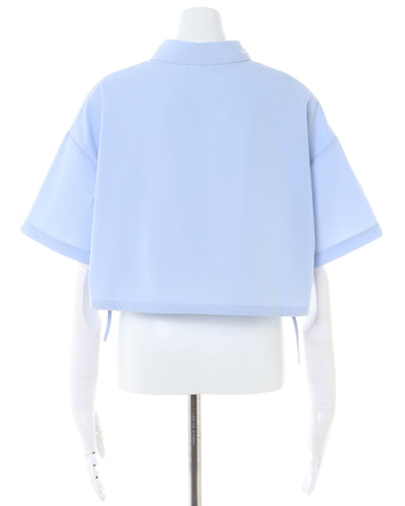 INGNI(イング) サイドドロストショート半袖シャツ サックス