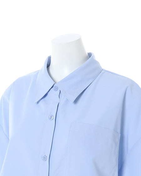 INGNI(イング) サイドドロストショート半袖シャツ サックス