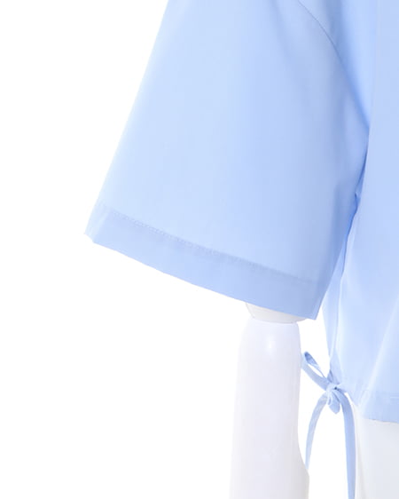 INGNI(イング) サイドドロストショート半袖シャツ サックス