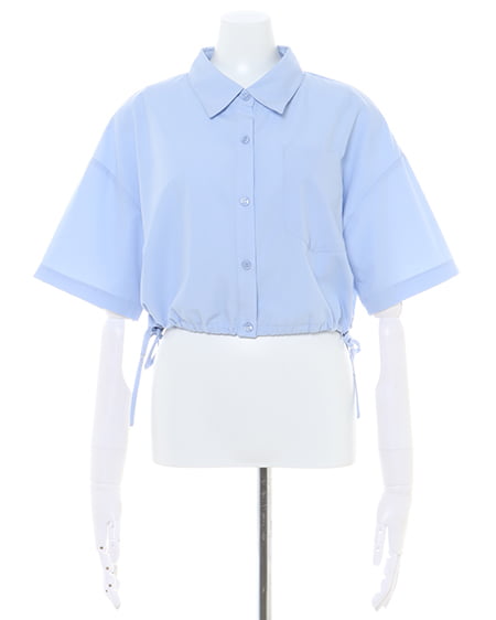 INGNI(イング) サイドドロストショート半袖シャツ サックス