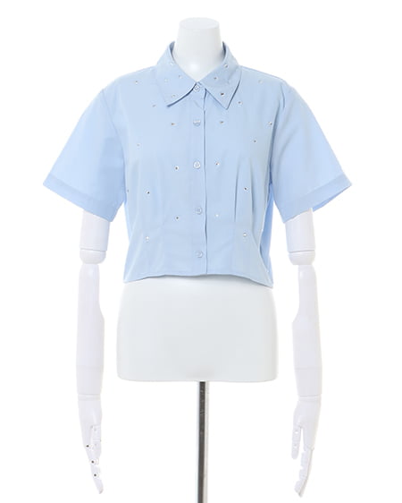 INGNI(イング) アソート/クロップド半袖シャツ サックス