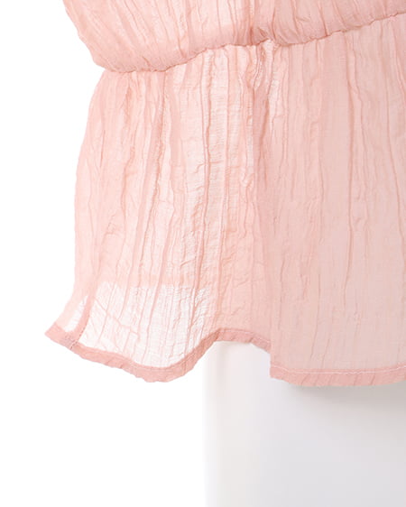 INGNI(イング) 2WAYリボンブラウス7分袖 ピンク