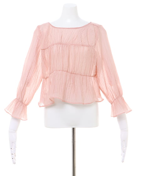 INGNI(イング) 2WAYリボンブラウス7分袖 ピンク