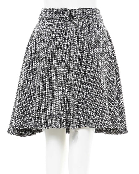 INGNI(イング) ビット付タックギャザーフレアスカート ツィード