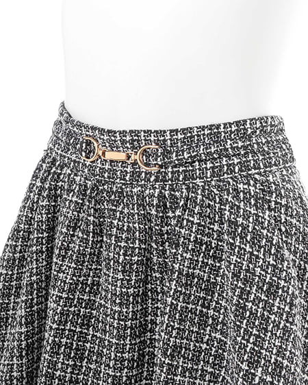 INGNI(イング) ビット付タックギャザーフレアスカート ツィード