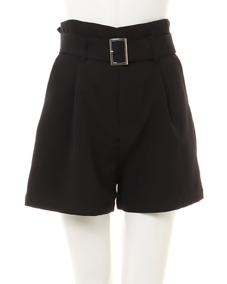 INGNI(イング) 共ベルト付キュロットパンツ クロ