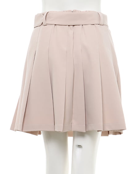 INGNI(イング) 共ベルト付プリーツスカパン(セットアップ対応) ライトベージュ