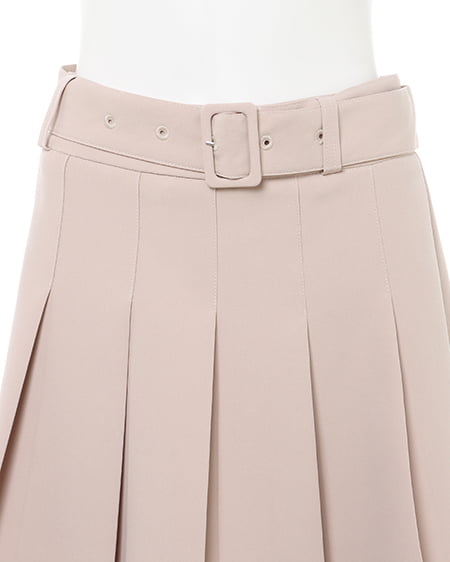 INGNI(イング) 共ベルト付プリーツスカパン(セットアップ対応) ライトベージュ