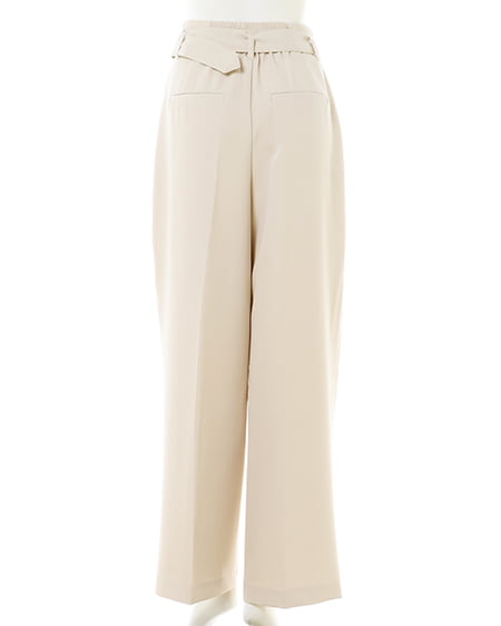 INGNI(イング) シルバーバックル共ベルト付ワイド/パンツ アイボリー