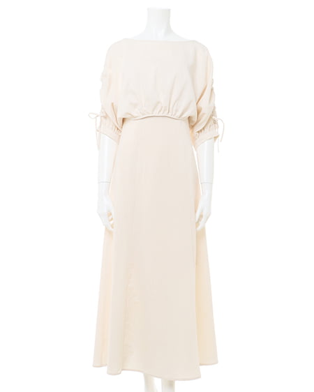 INGNI(イング) Backリボンドロストトップス+フレアキャミワンピース/SET アイボリー