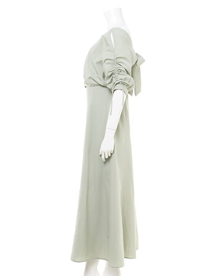 INGNI(イング) BACKリボンドロストトップス+フレアキャミワンピースSET ミントグリーン