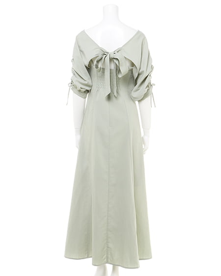 INGNI(イング) BACKリボンドロストトップス+フレアキャミワンピースSET ミントグリーン