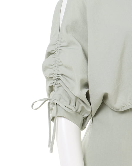 INGNI(イング) BACKリボンドロストトップス+フレアキャミワンピースSET ミントグリーン