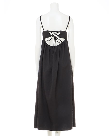 INGNI(イング) ふくれジャガードキャミワンピース クロ