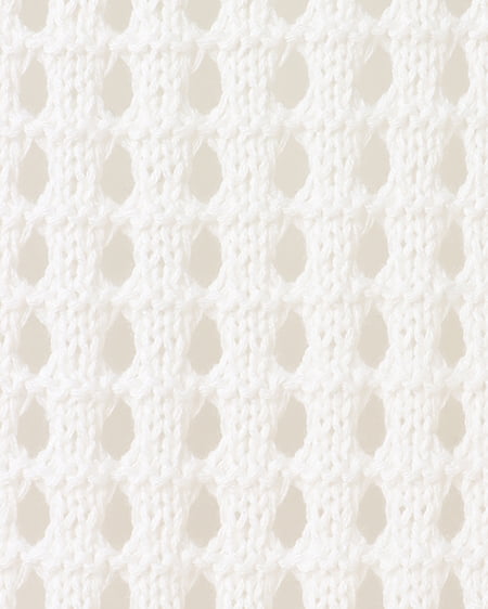 INGNI(イング) 2WAYショート丈/メッシュニット7分袖カーディガン オフホワイト