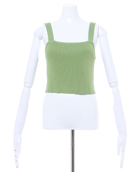 INGNI(イング) フロントチェーン付ボレロニット+キャミSET ライトグリーン