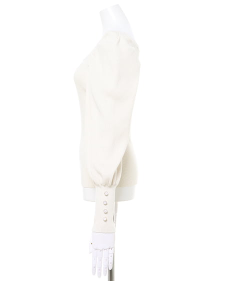 INGNI(イング) スクエアネックニット オフホワイト