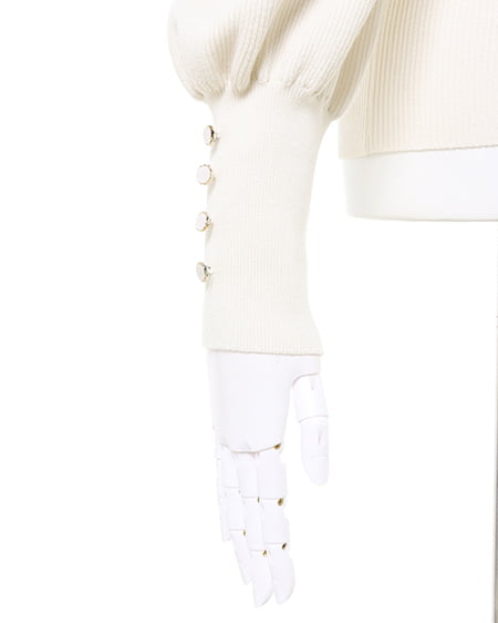 INGNI(イング) スクエアネックニット オフホワイト