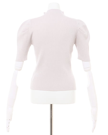 INGNI(イング) デコルテオープンパワショル5分袖ニット グレージュ