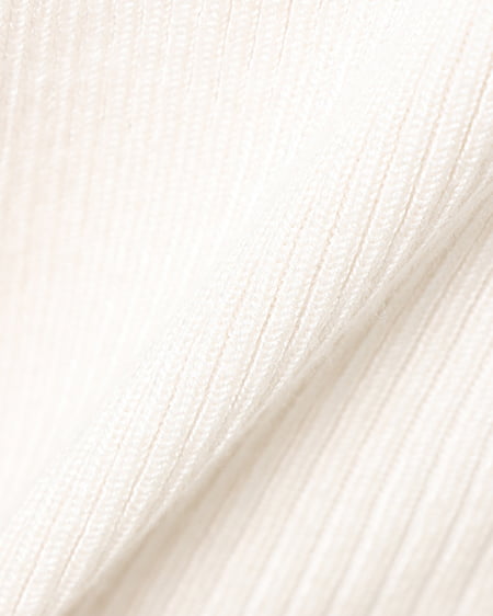 INGNI(イング) ホルタースクエアネック5分袖ニット アイボリー