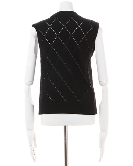 INGNI(イング) ラインストーンノースリニット クロ