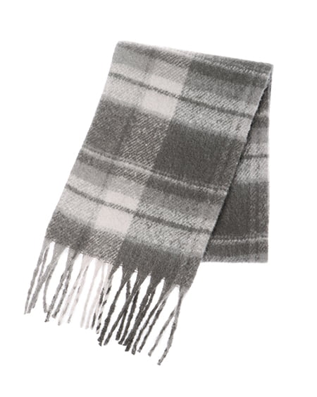 INGNI（イング） ボリュームチェックストール ｸﾞﾚｰ