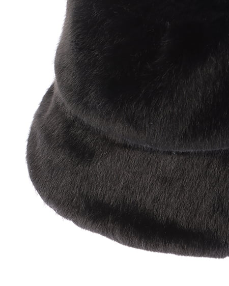 INGNI(イング) ふわふわエコファーバケットハット クロ