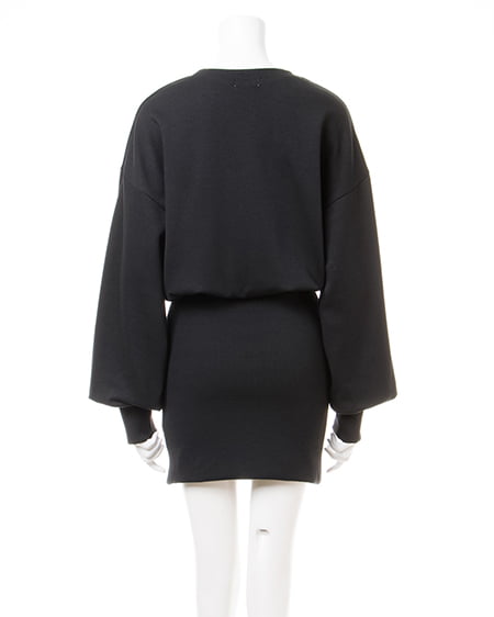 INGNI(イング) 胸ロゴスウェットチュニックワンピース クロ