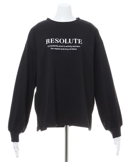 INGNI（イング） シンプルロゴロングTシャツ ｸﾛ