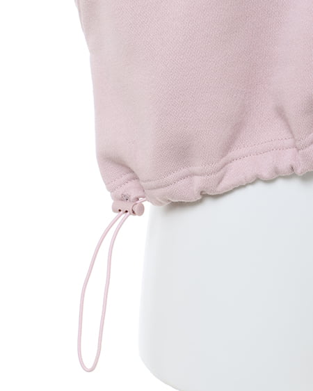 INGNI(イング) 裾ドロスト胸ロゴショートスウェットトップス スモークピンク