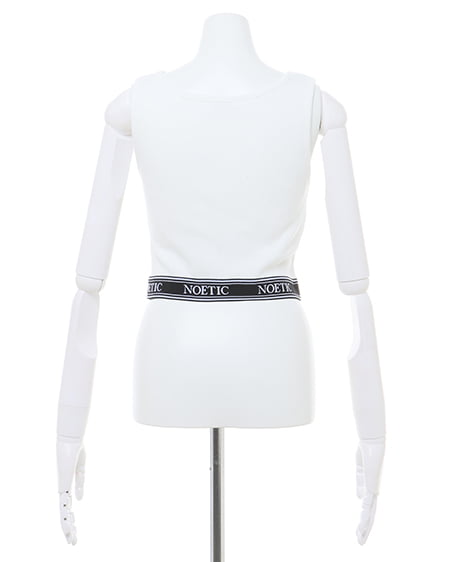 INGNI（イング） 裾ゴムロゴ配色リブタンク ｵﾌﾎﾜｲﾄ