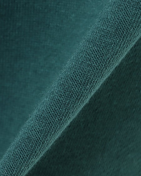 INGNI(イング) ハーフZIP裾ドロスト胸ロゴ袖ラインスウェットチュニック グリーン