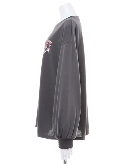 INGNI(イング) イーグルロゴロングTシャツ スミクロ/アカ