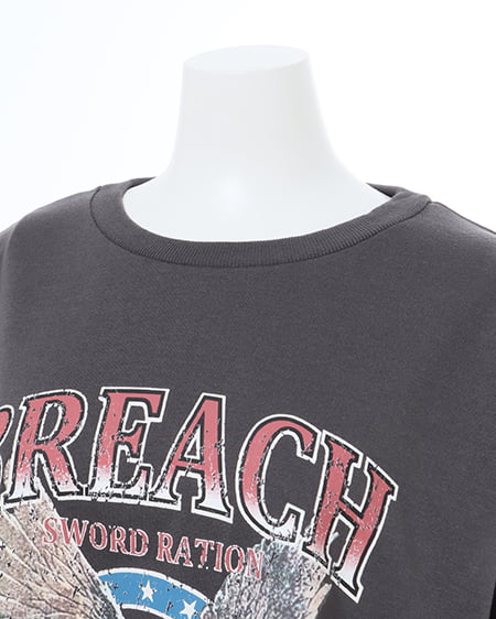 INGNI(イング) イーグルロゴロングTシャツ スミクロ/アカ