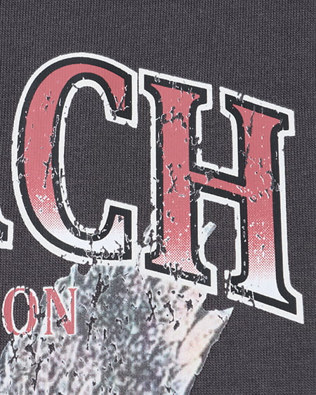 INGNI(イング) イーグルロゴロングTシャツ スミクロ/アカ