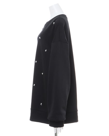 INGNI（イング） パールビジュー付スウェットチュニック ｸﾛ